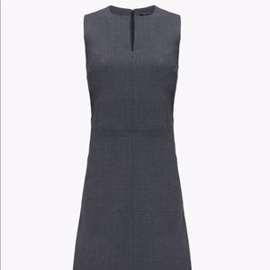 Theory Italian stretch wool split front dress